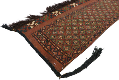 2 x 4 Vintage Ersari Torba Afghan Textile 76637