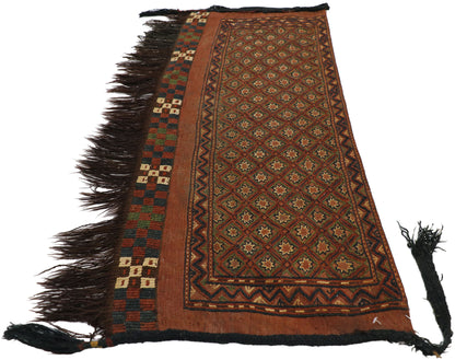 2 x 4 Vintage Ersari Torba Afghan Textile 76637