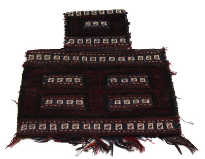 2 x 2 Antique Afghan Balouch Salt Bag 76638