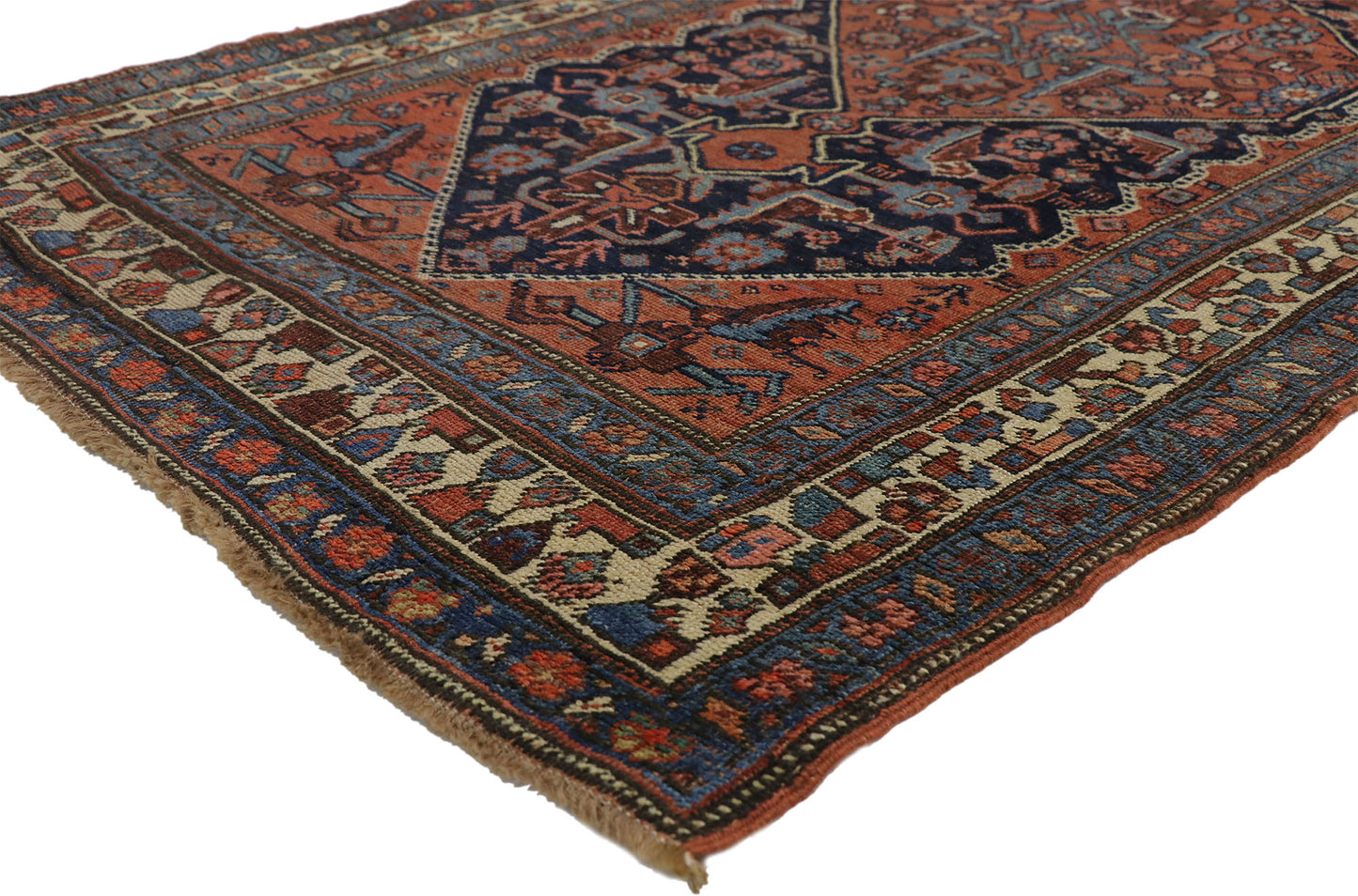 4 x 17 Antique Persian Bijar Runner 76653