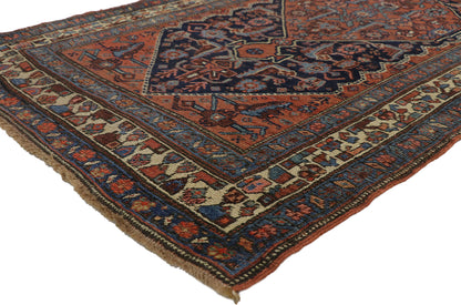 4 x 17 Antique Persian Bijar Runner 76653