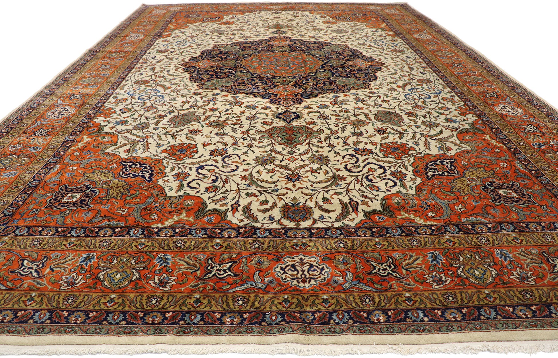 12 x 18 Vintage Romanian Mashhad Rug 76657