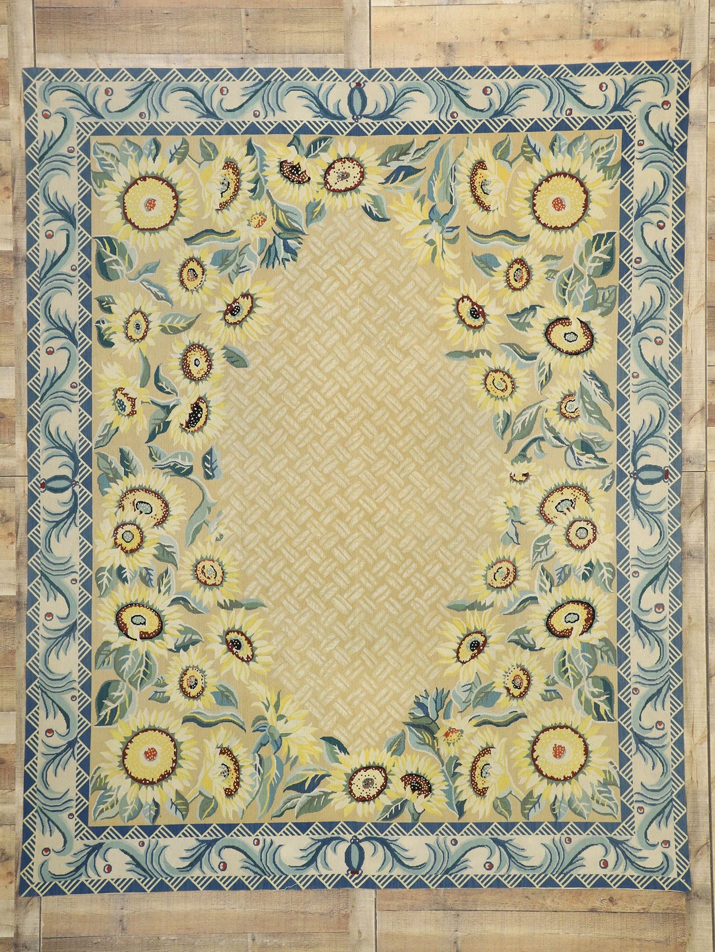 8 x 10 Vintage Needlepoint Rug 76660