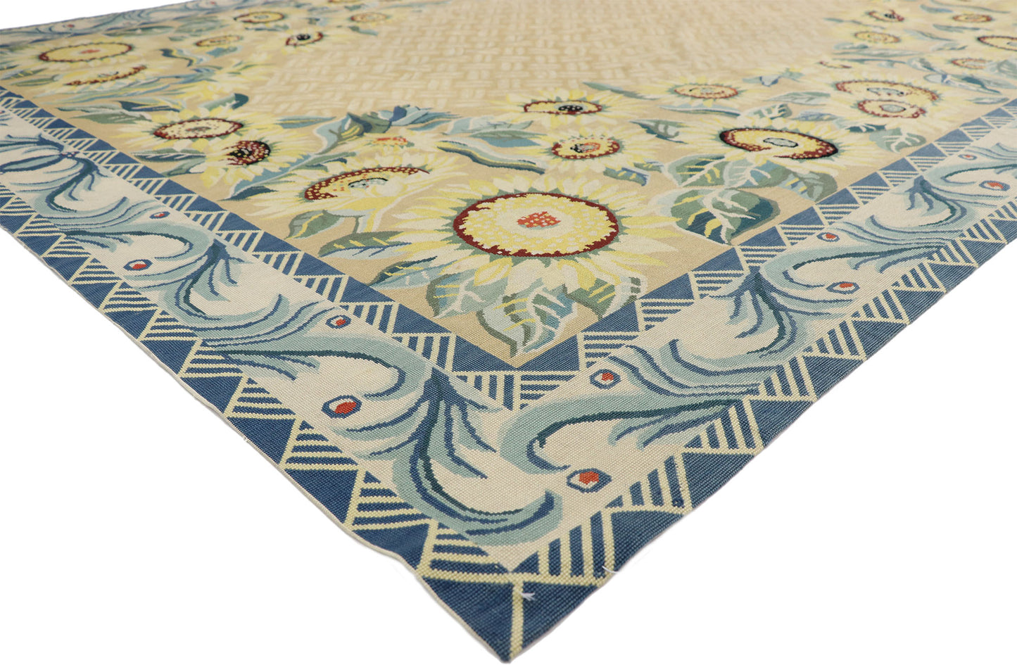 8 x 10 Vintage Needlepoint Rug 76660