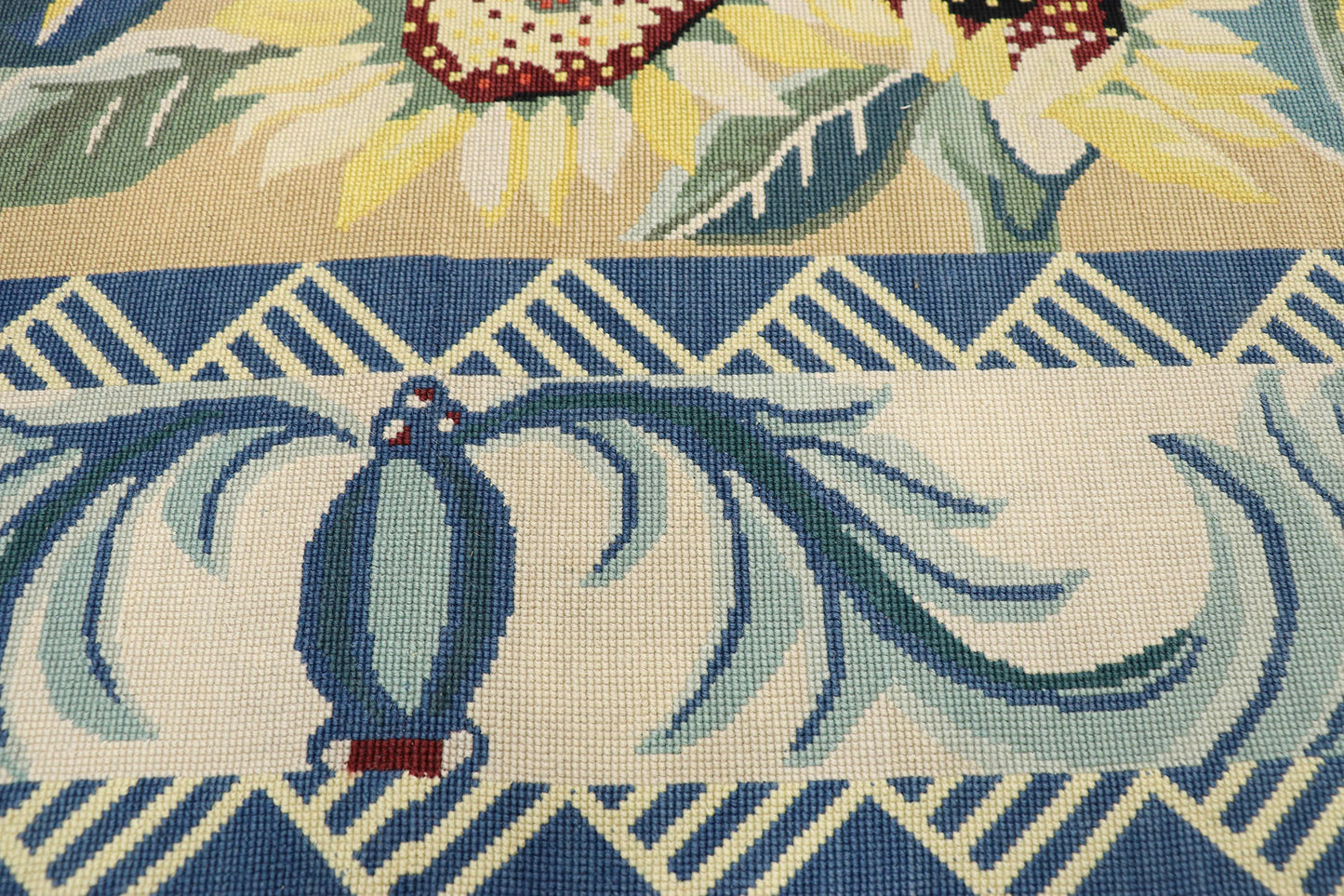 8 x 10 Vintage Needlepoint Rug 76660