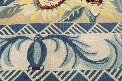 8 x 10 Vintage Needlepoint Rug 76660