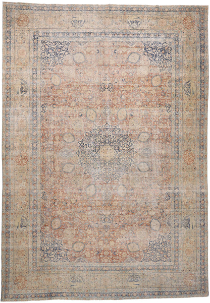 15 x 22 Antique Persian Tabriz Rug 76692