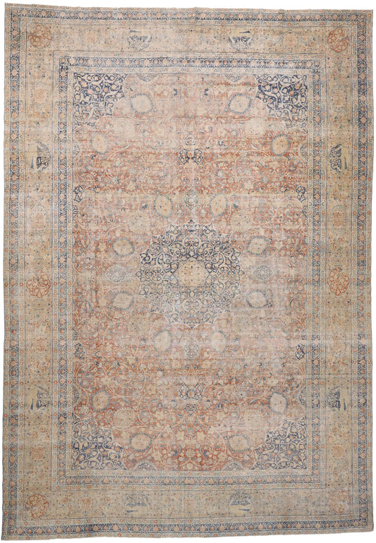 15 x 22 Antique Persian Tabriz Rug 76692