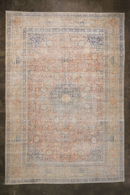15 x 22 Antique Persian Tabriz Rug 76692