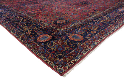 14 x 15 Antique Persian Kerman Rug 76695
