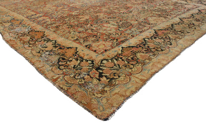 9 x 11 Antique Persian Sarouk Rug 76699