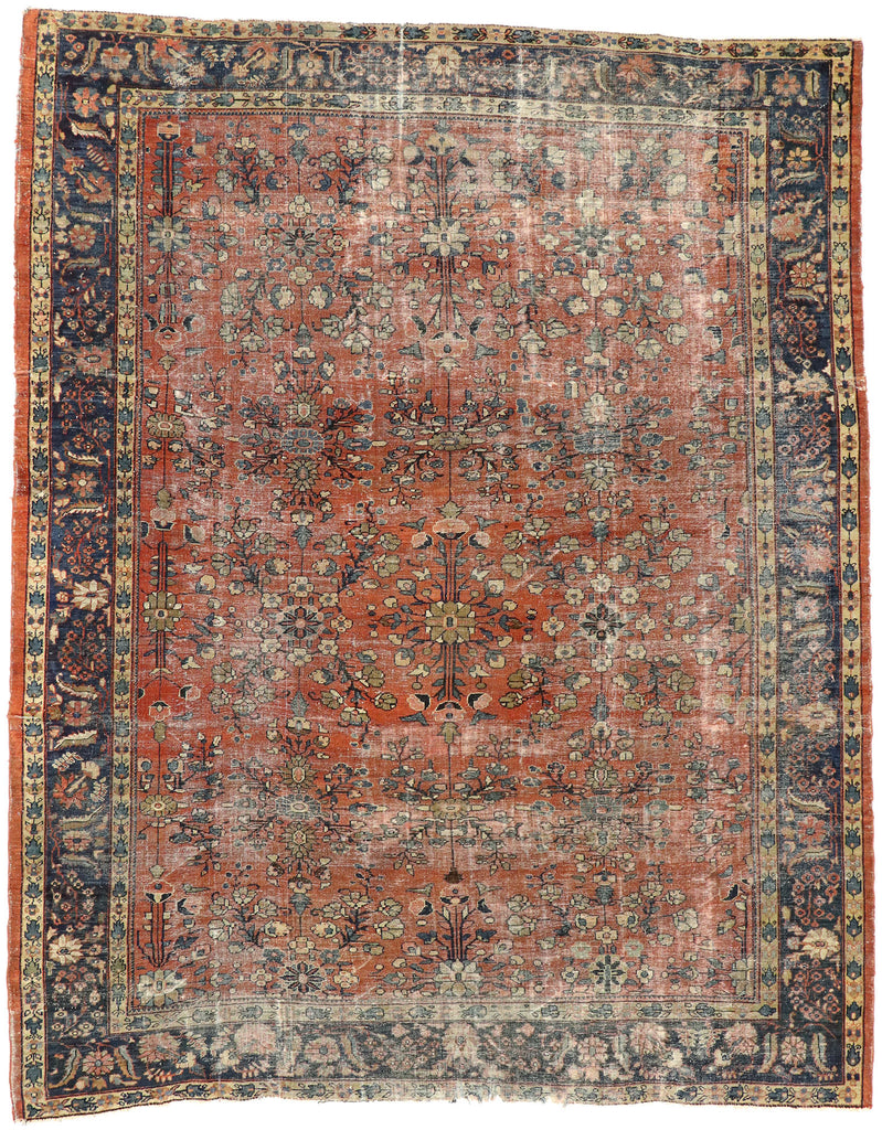 10 x 13 Antique Persian Mahal Rug 76704