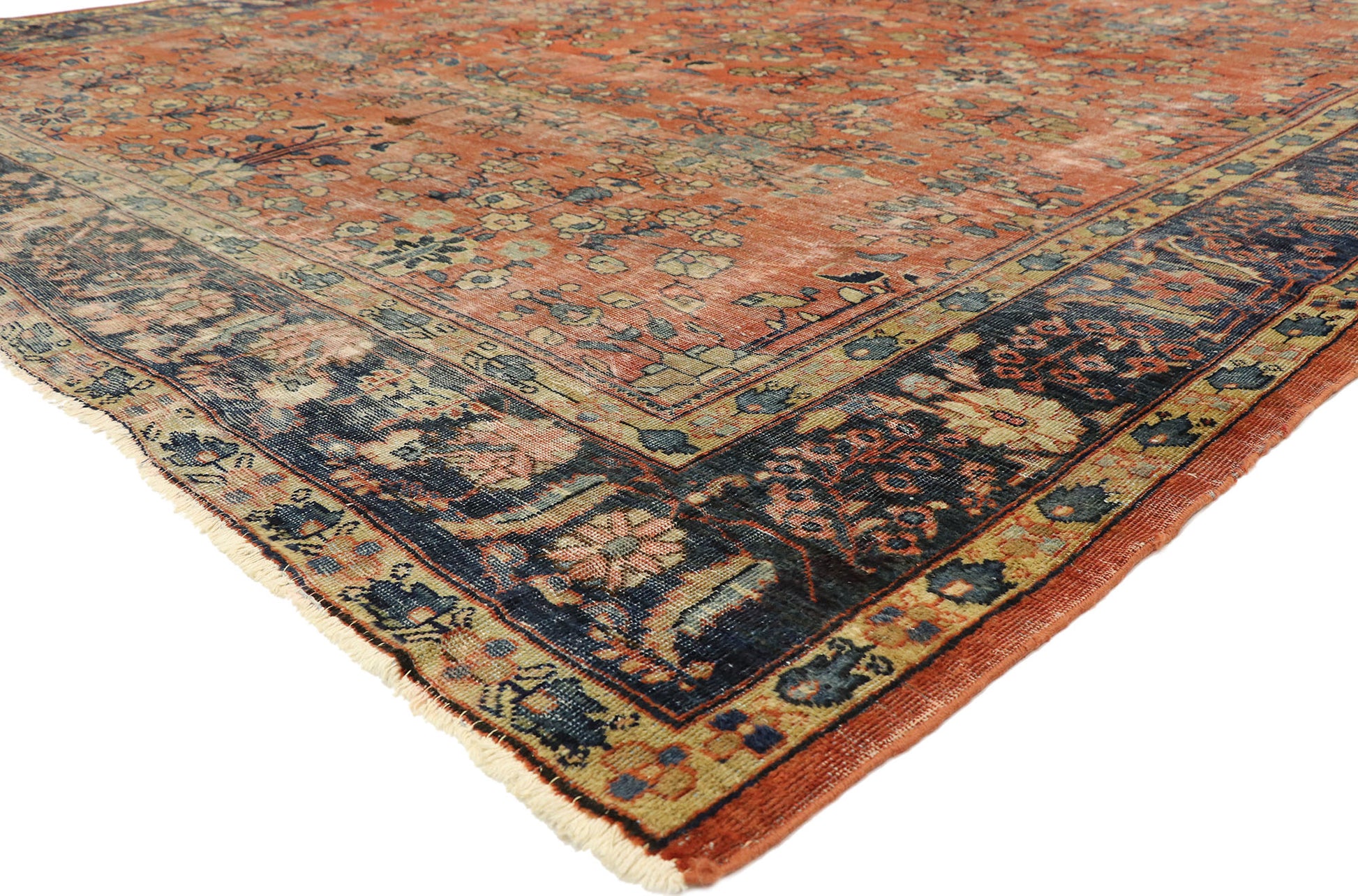10 x 13 Antique Persian Mahal Rug 76704