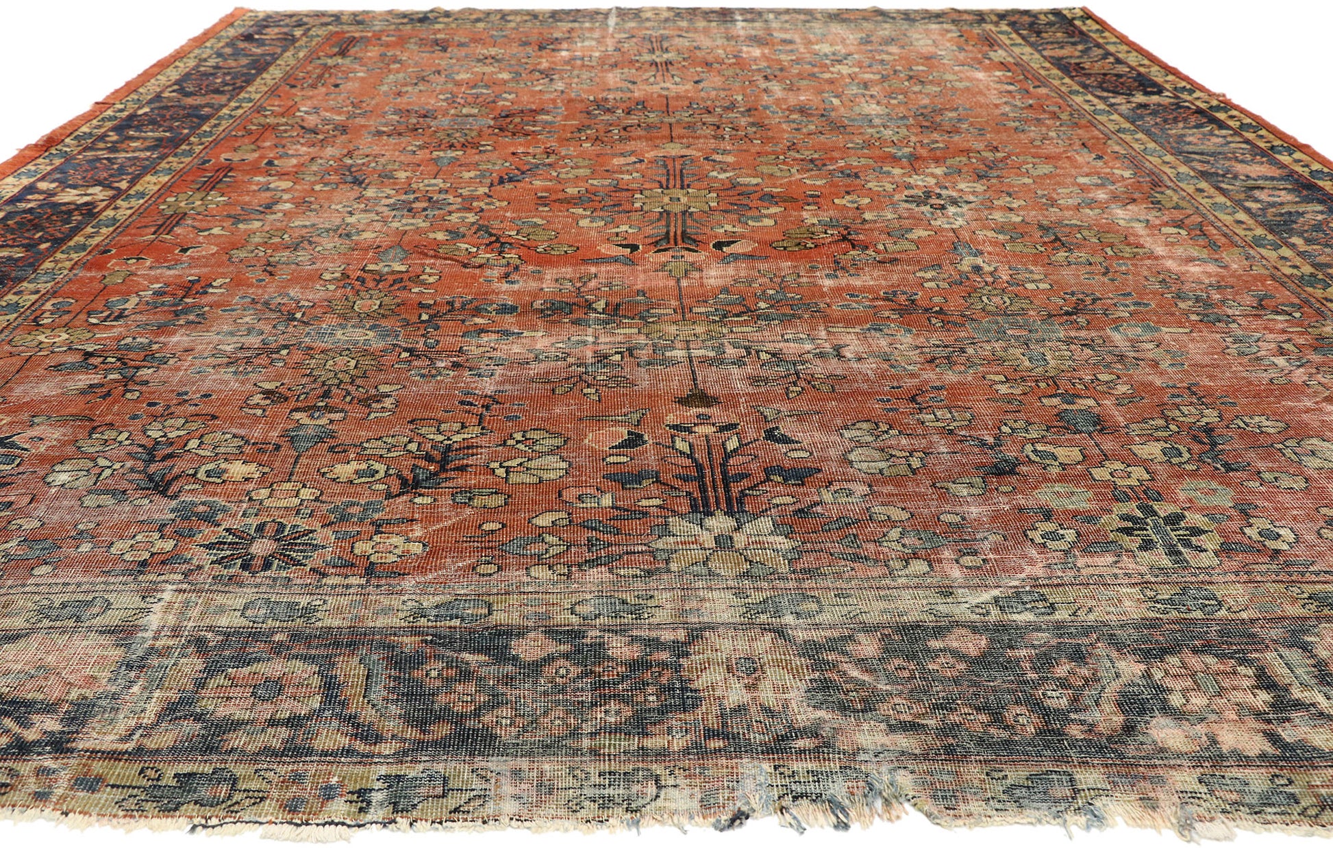 10 x 13 Antique Persian Mahal Rug 76704