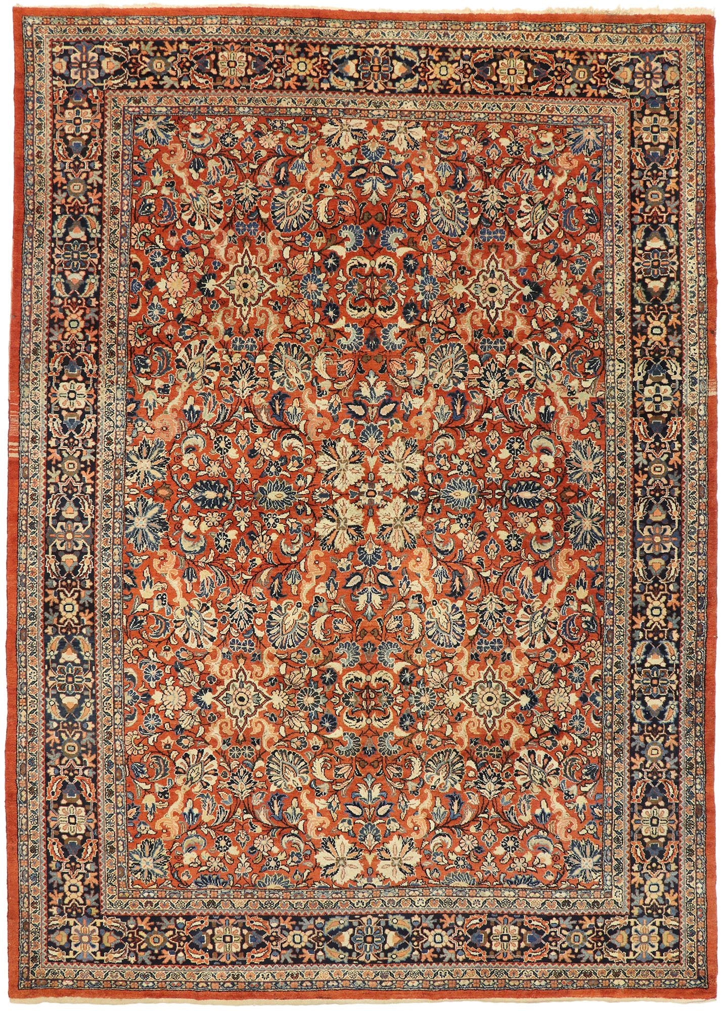 10 x 14 Antique Persian Mahal Rug 76710