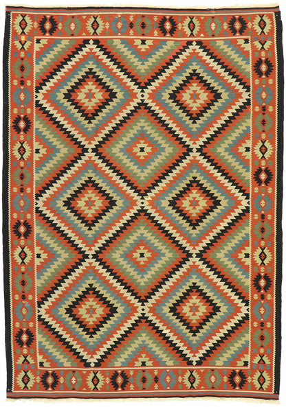 7 x 10 Vintage Turkish Kilim Rug 76713