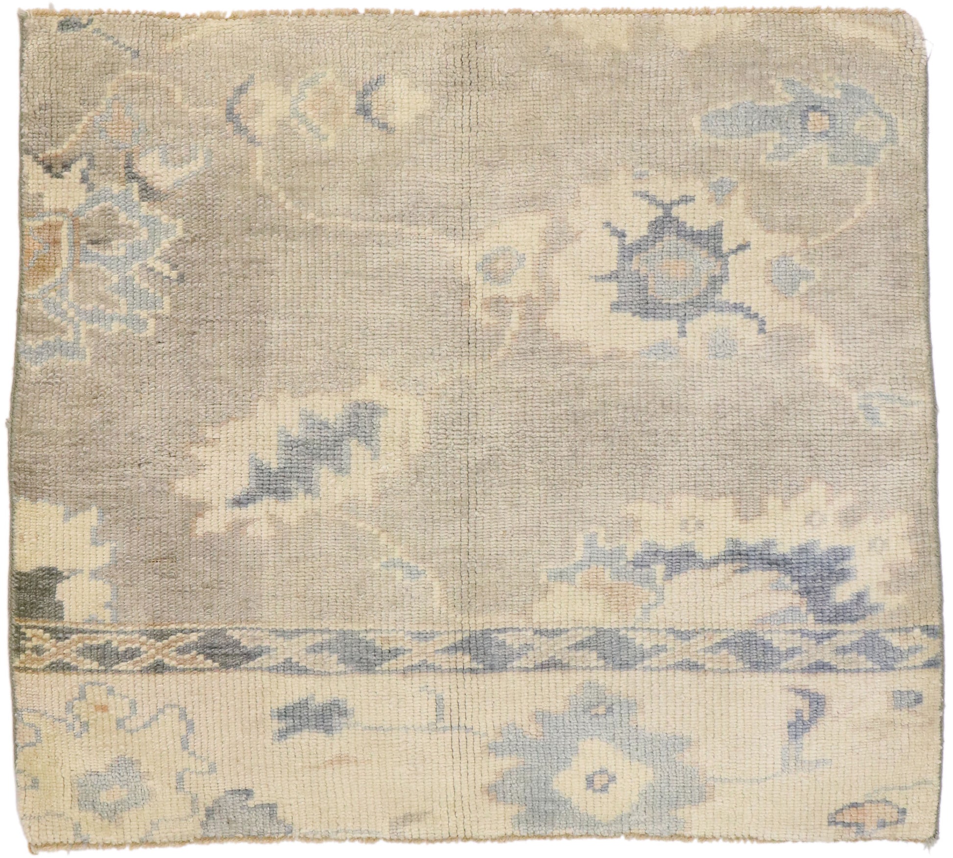 3 x 3 Modern Oushak Wagireh Rug 76716