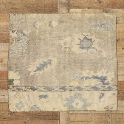 3 x 3 Modern Oushak Wagireh Rug 76716