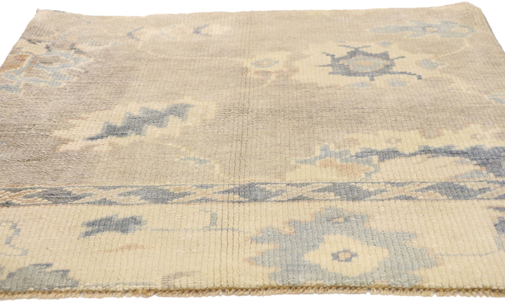 3 x 3 Modern Oushak Wagireh Rug 76716