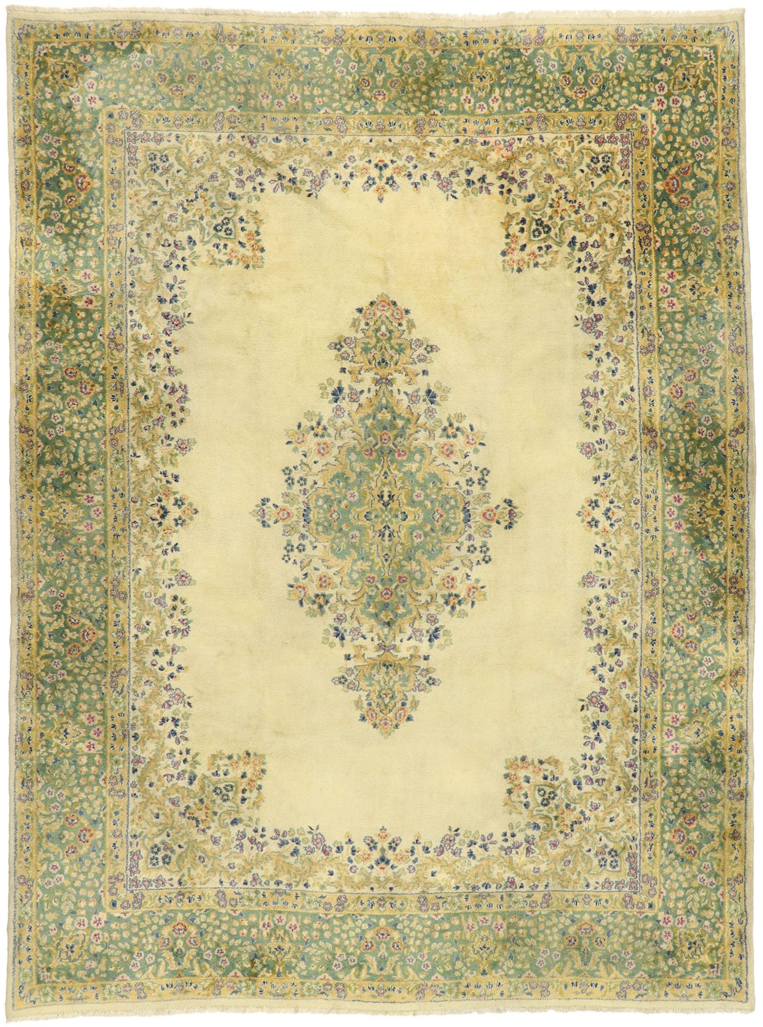9 x 12 Vintage Kerman Rug 76735