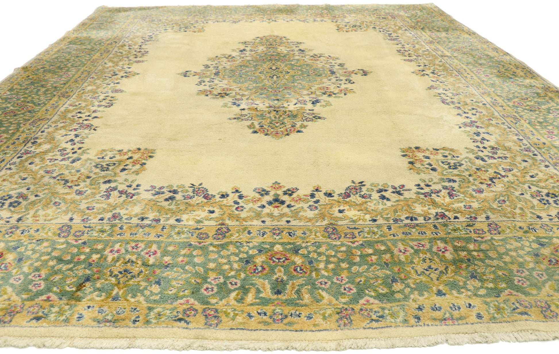 9 x 12 Vintage Kerman Rug 76735