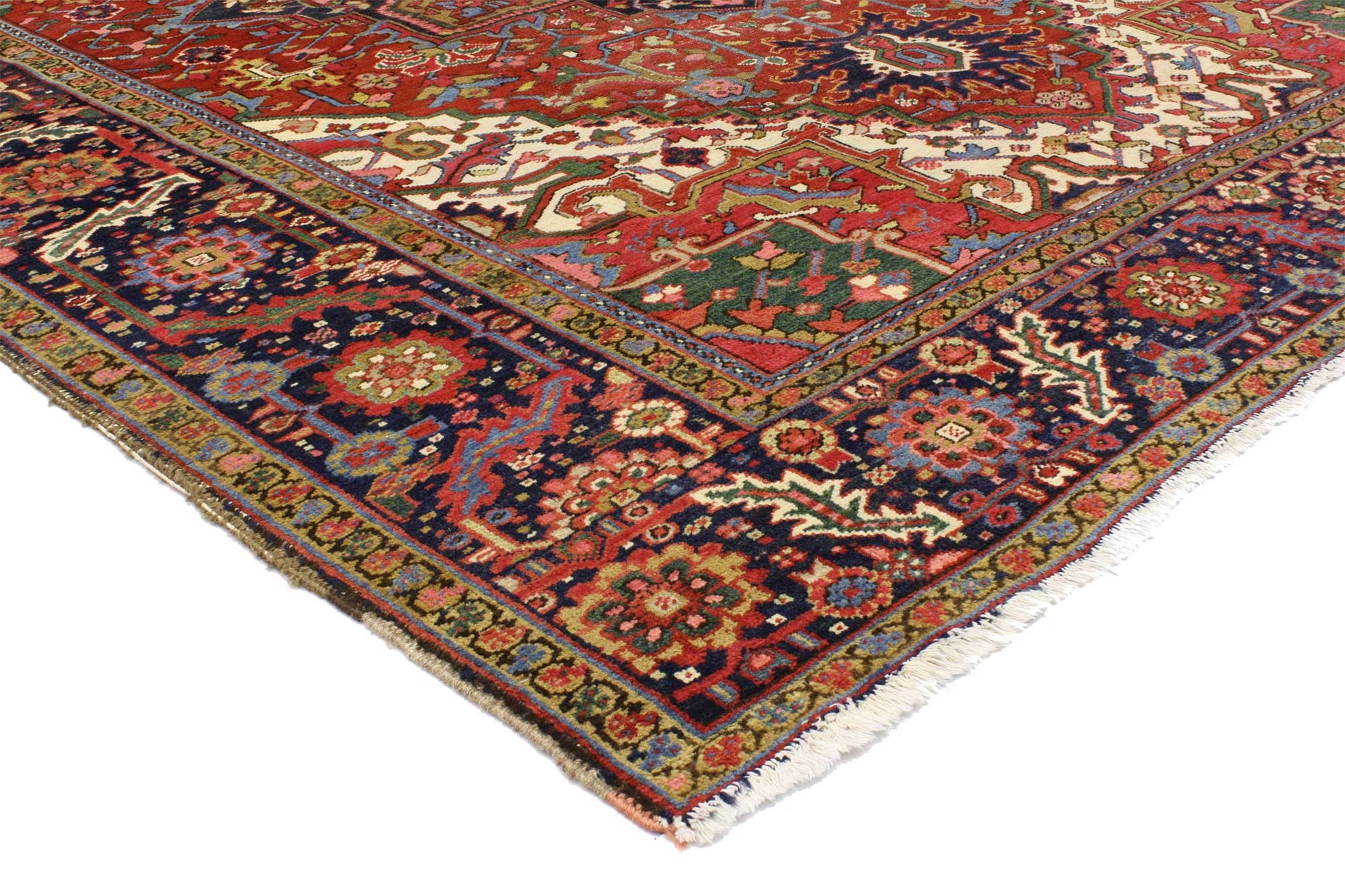 8 x 11 Antique Persian Heriz Rug 76738