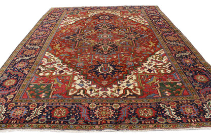 8 x 11 Antique Persian Heriz Rug 76738