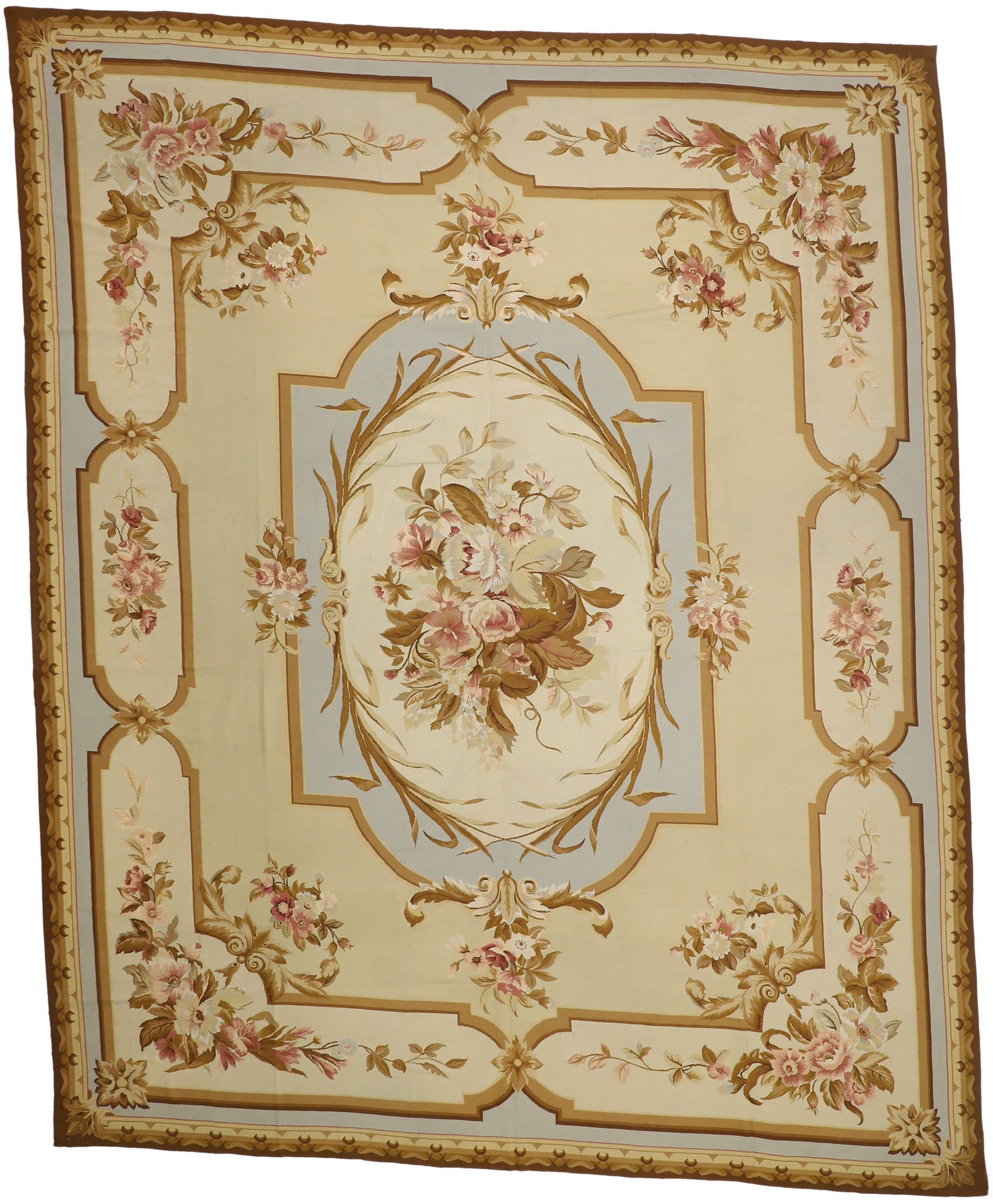 12 x 15 Vintage Aubusson Needlepoint Rug 76741