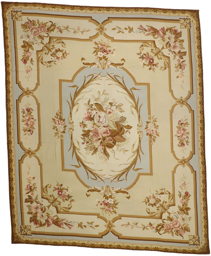 12 x 15 Vintage Aubusson Needlepoint Rug 76741