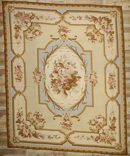 12 x 15 Vintage Aubusson Needlepoint Rug 76741