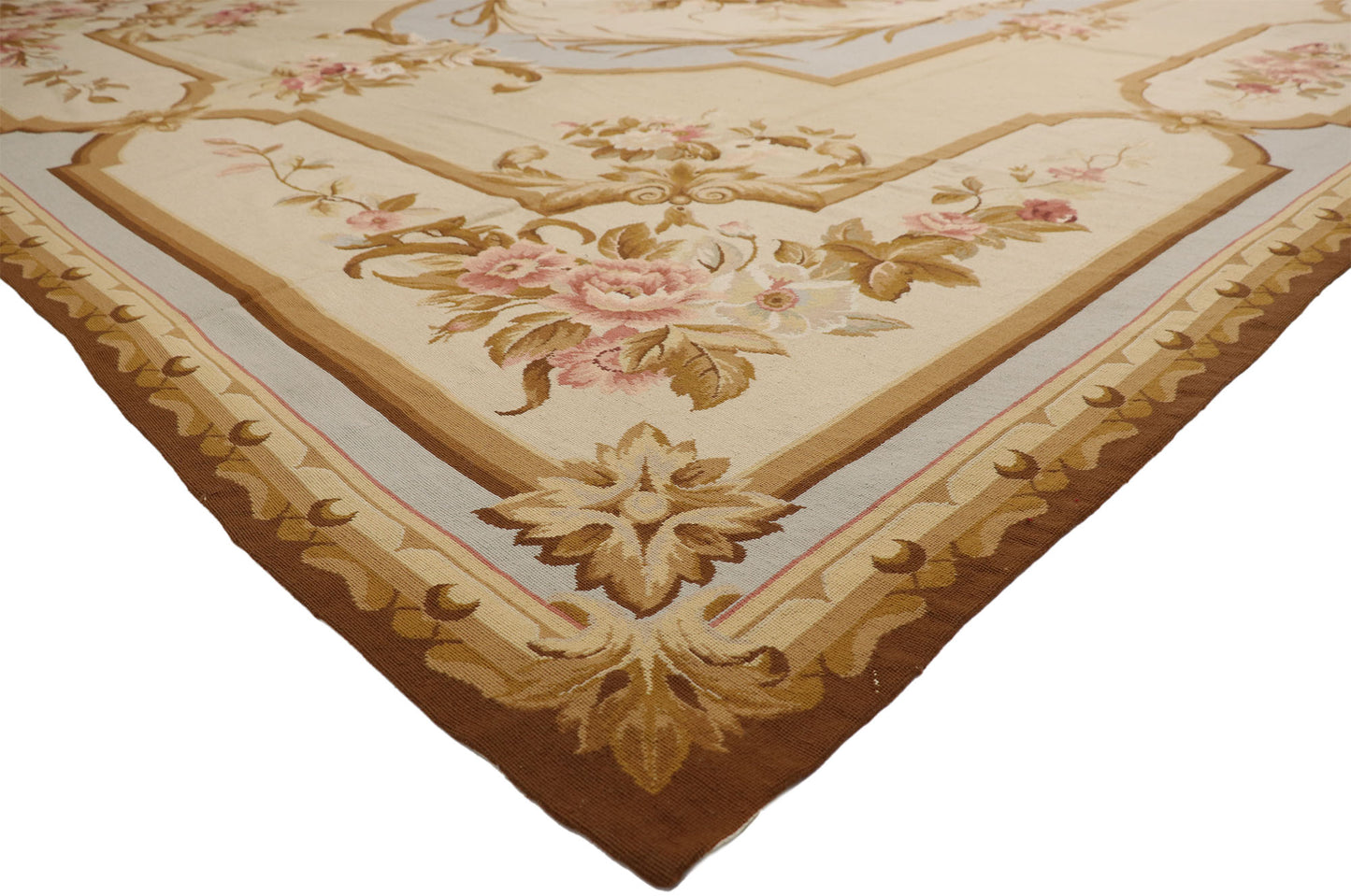 12 x 15 Vintage Aubusson Needlepoint Rug 76741