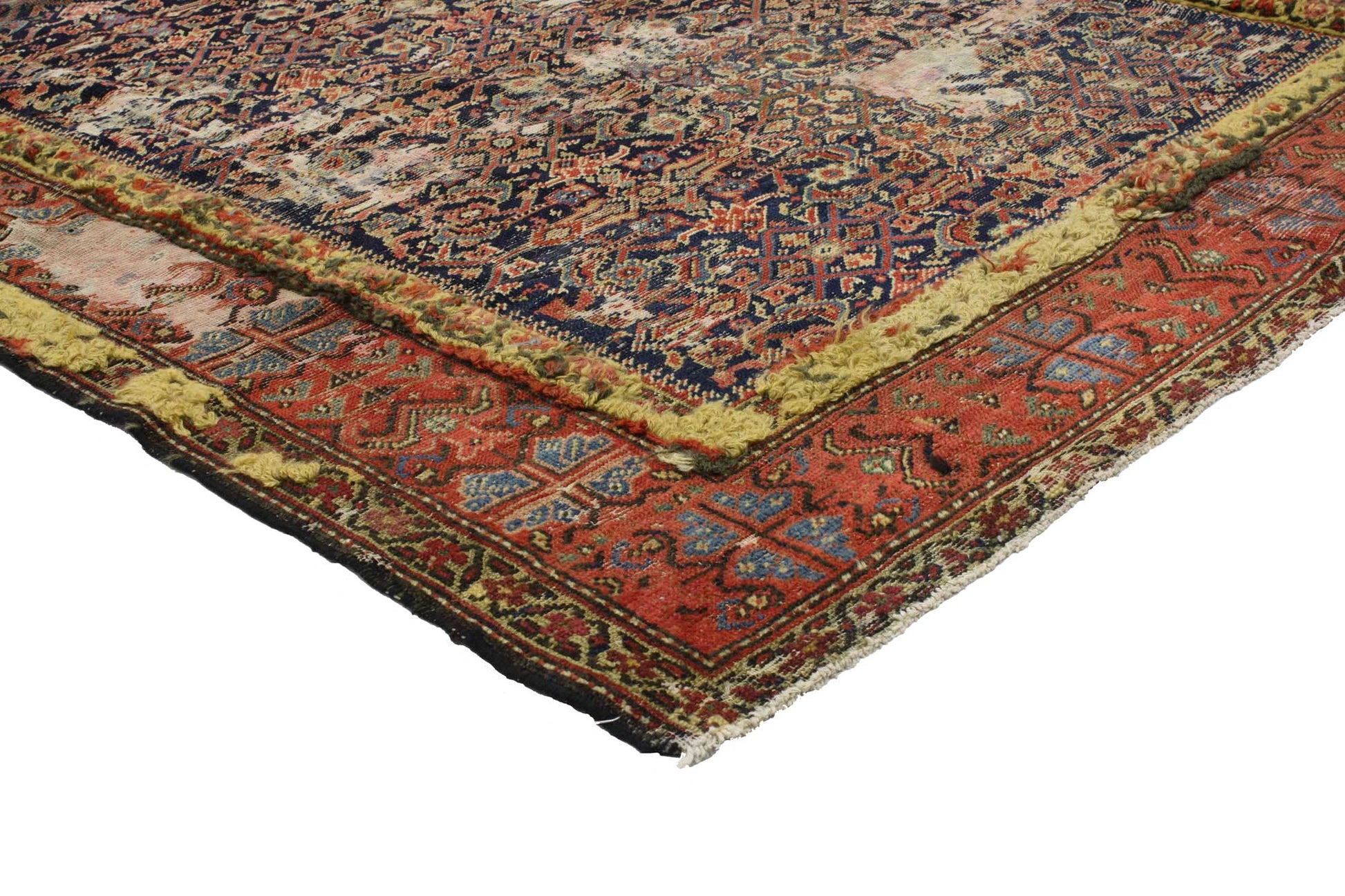 5 x 10 Antique-Worn Persian Malayer Rug 76746