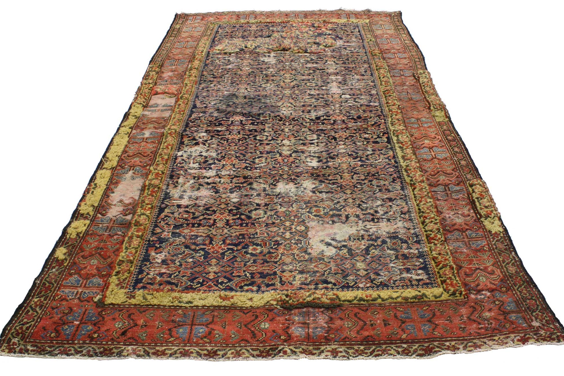 5 x 10 Antique-Worn Persian Malayer Rug 76746