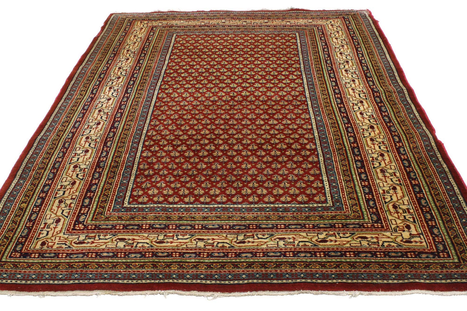 6 x 8 Vintage Indian Rug 76750