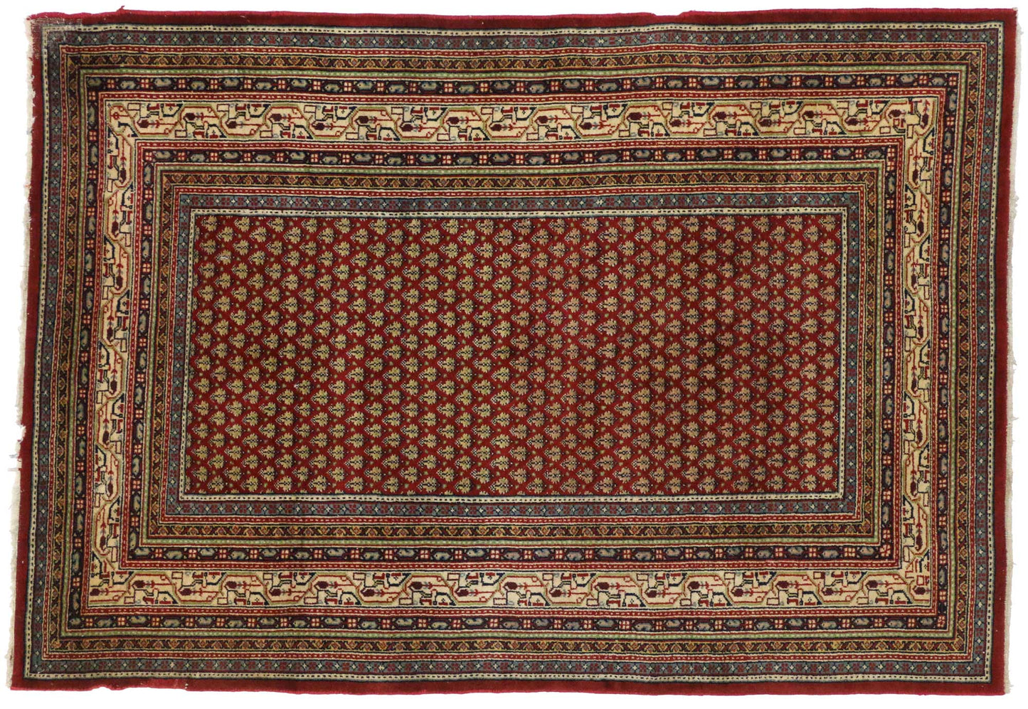 6 x 8 Vintage Indian Rug 76750