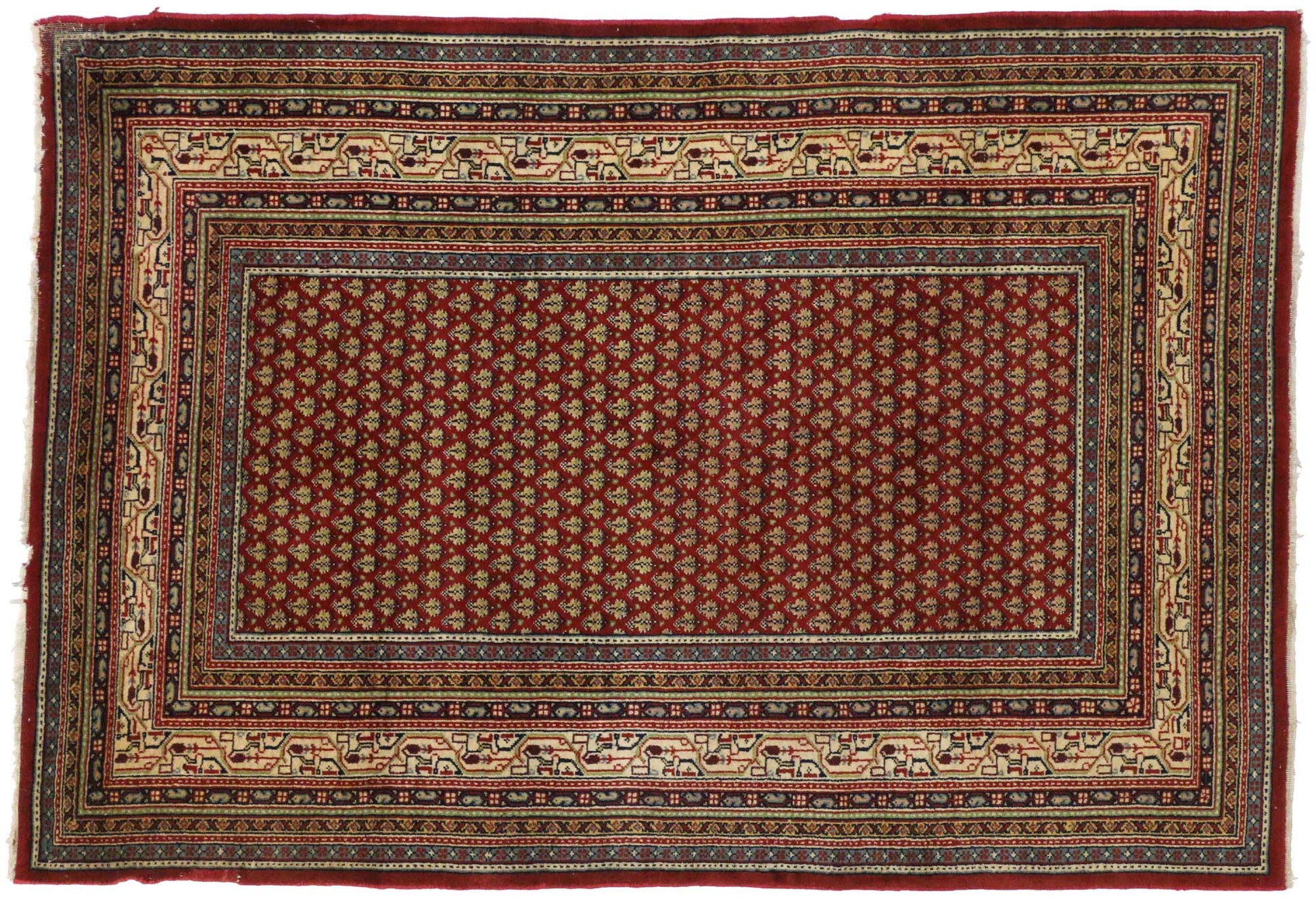 6 x 8 Vintage Indian Rug 76750