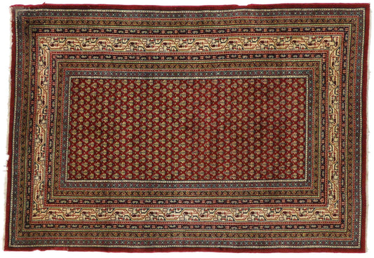 6 x 8 Vintage Indian Rug 76750