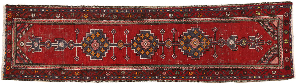 2 x 9 Antique Persian Hamadan Runner 76755
