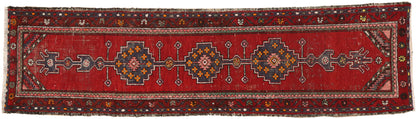 2 x 9 Antique Persian Hamadan Runner 76755