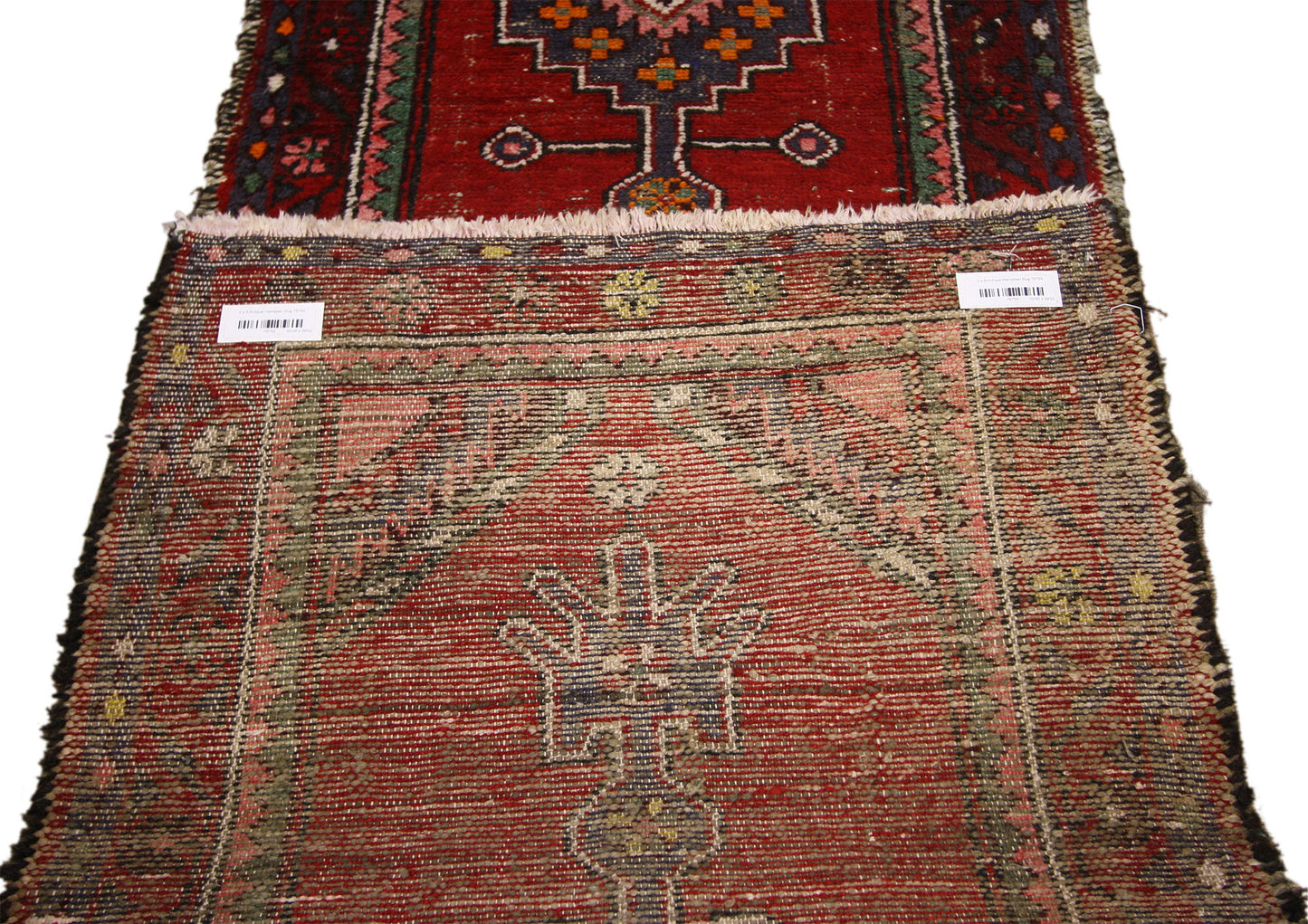 2 x 9 Antique Persian Hamadan Runner 76755