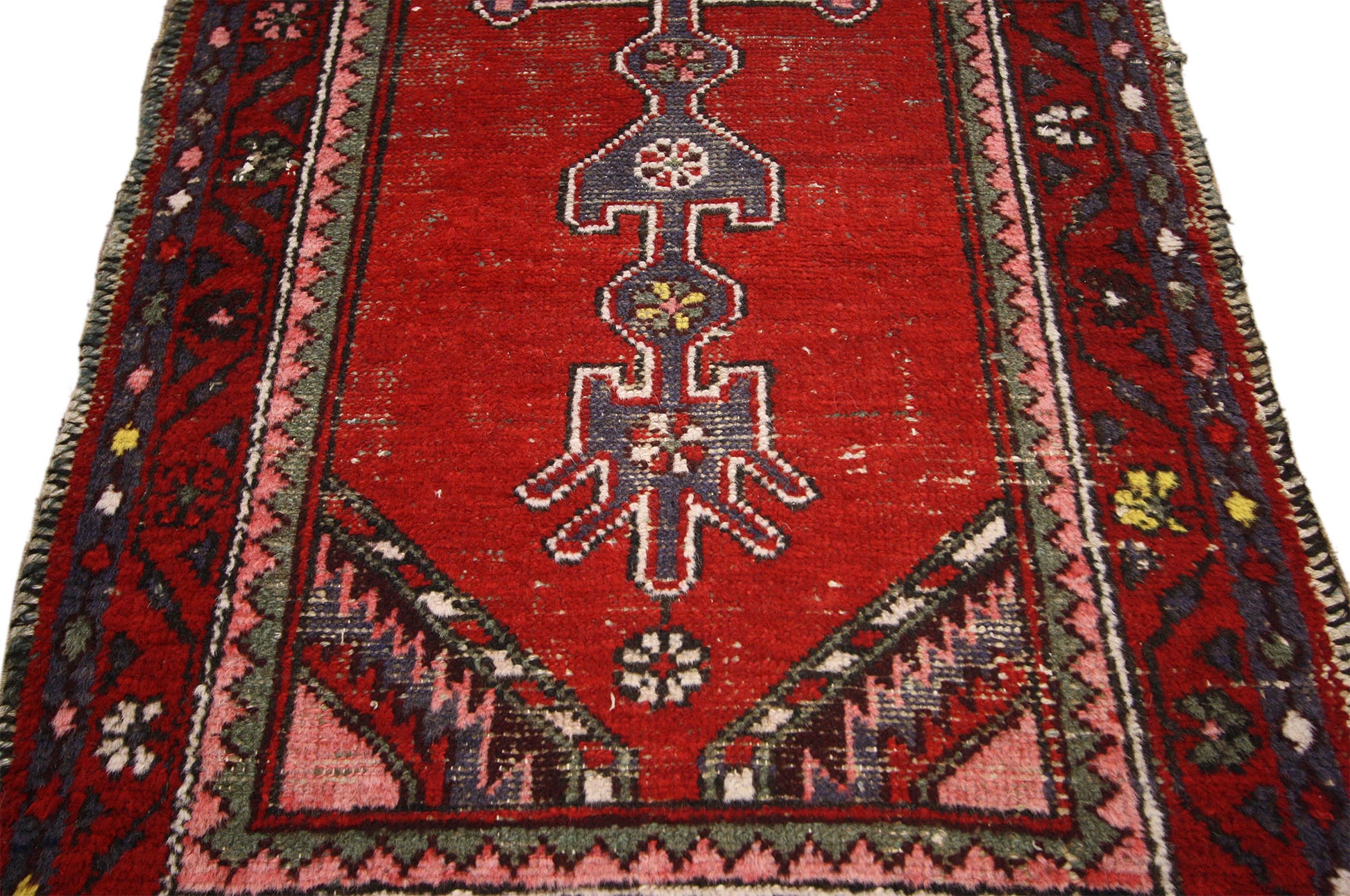 2 x 9 Antique Persian Hamadan Runner 76755