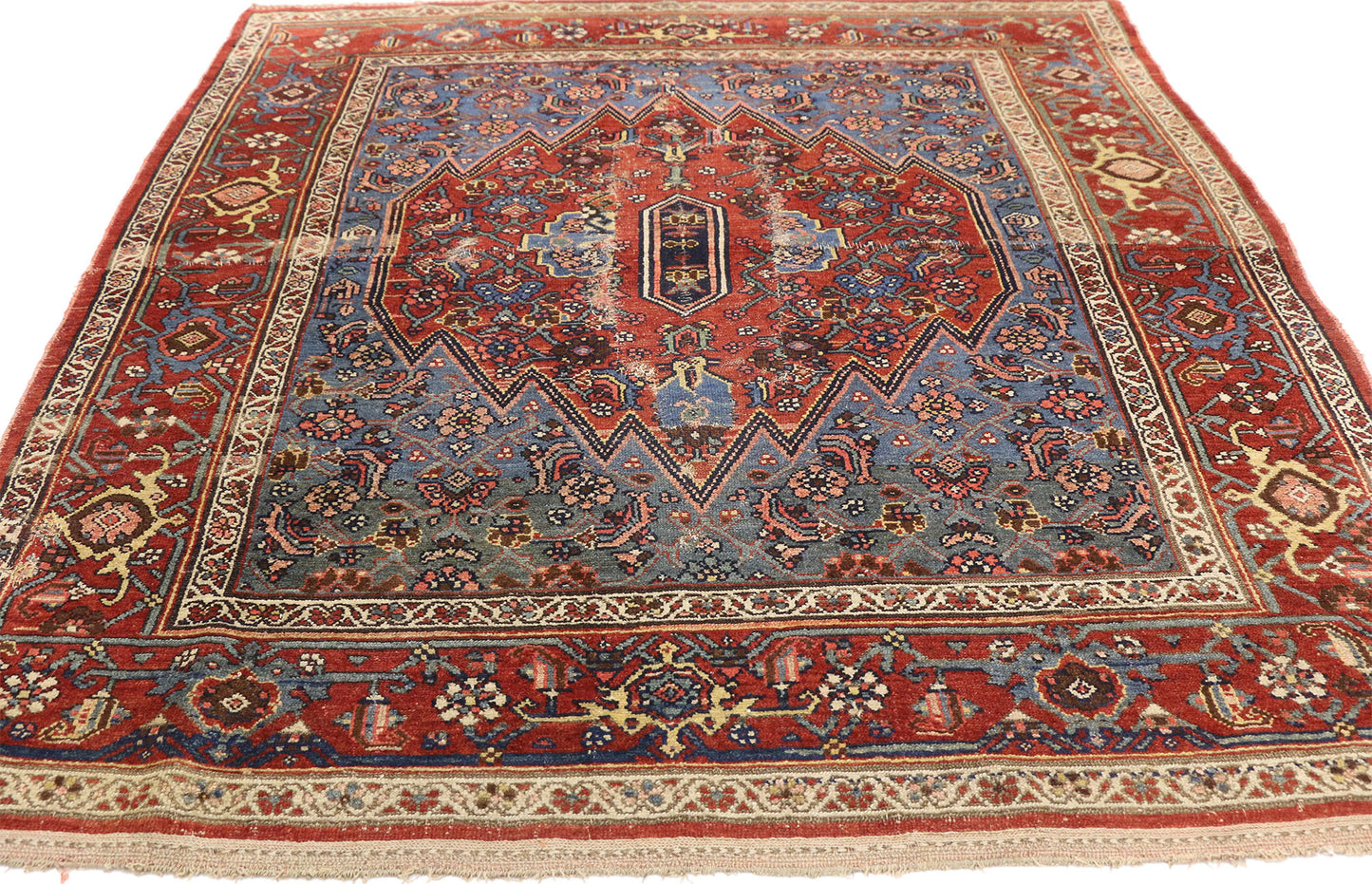 5 x 5 Antique Persian Malayer Rug 76760