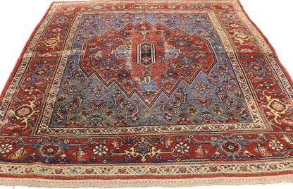 5 x 5 Antique Persian Malayer Rug 76760