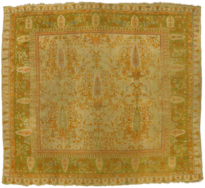 11 x 10 Antique Turkish Oushak Rug 76764