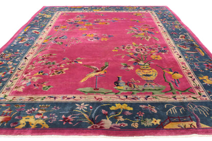 9 x 11 Antique Chinese Art Deco Rug 76765