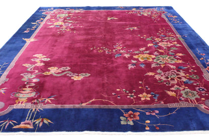9 x 11 Antique Chinese Art Deco Rug 76766