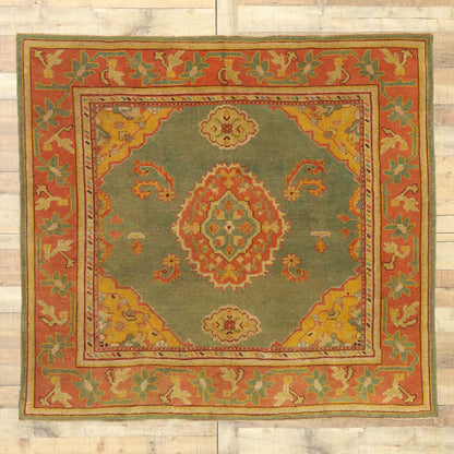 6 x 6 Antique Turkish Oushak Rug 76768