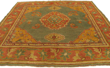 6 x 6 Antique Turkish Oushak Rug 76768