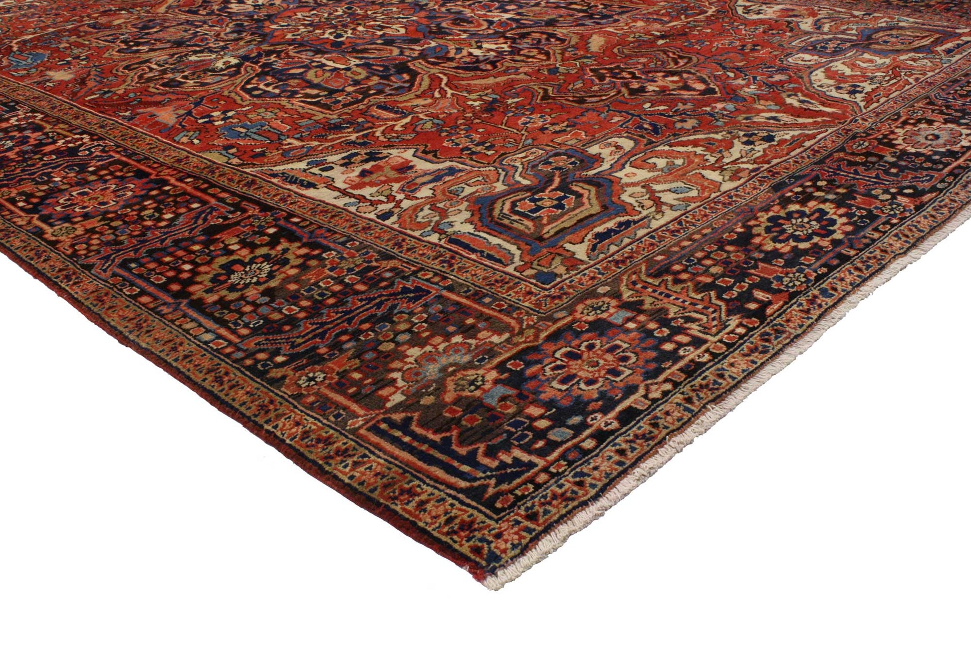 9 x 13 Vintage Persian Heriz Rug 76777