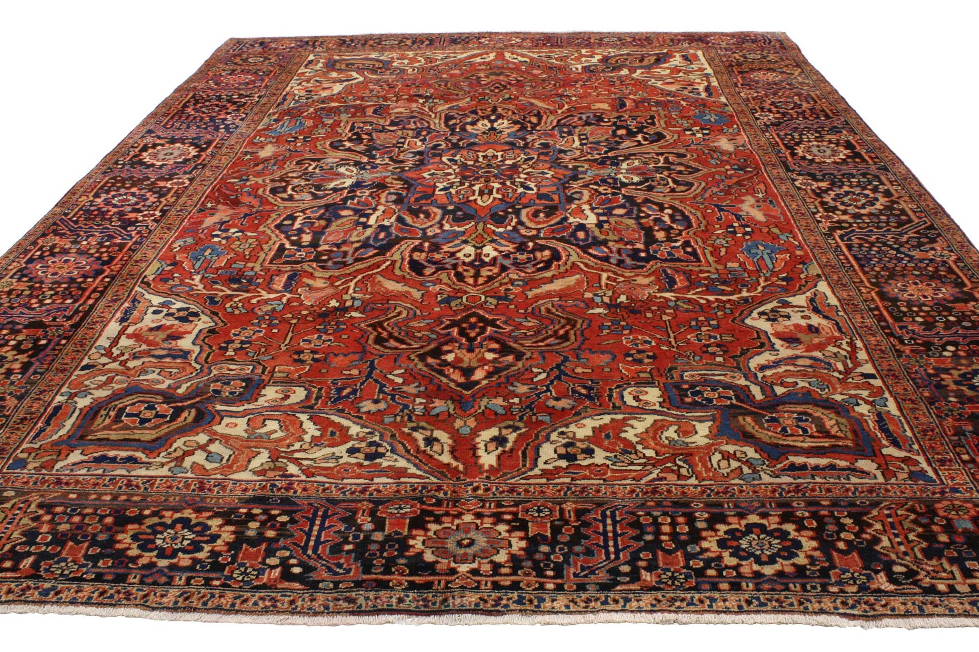 9 x 13 Vintage Persian Heriz Rug 76777